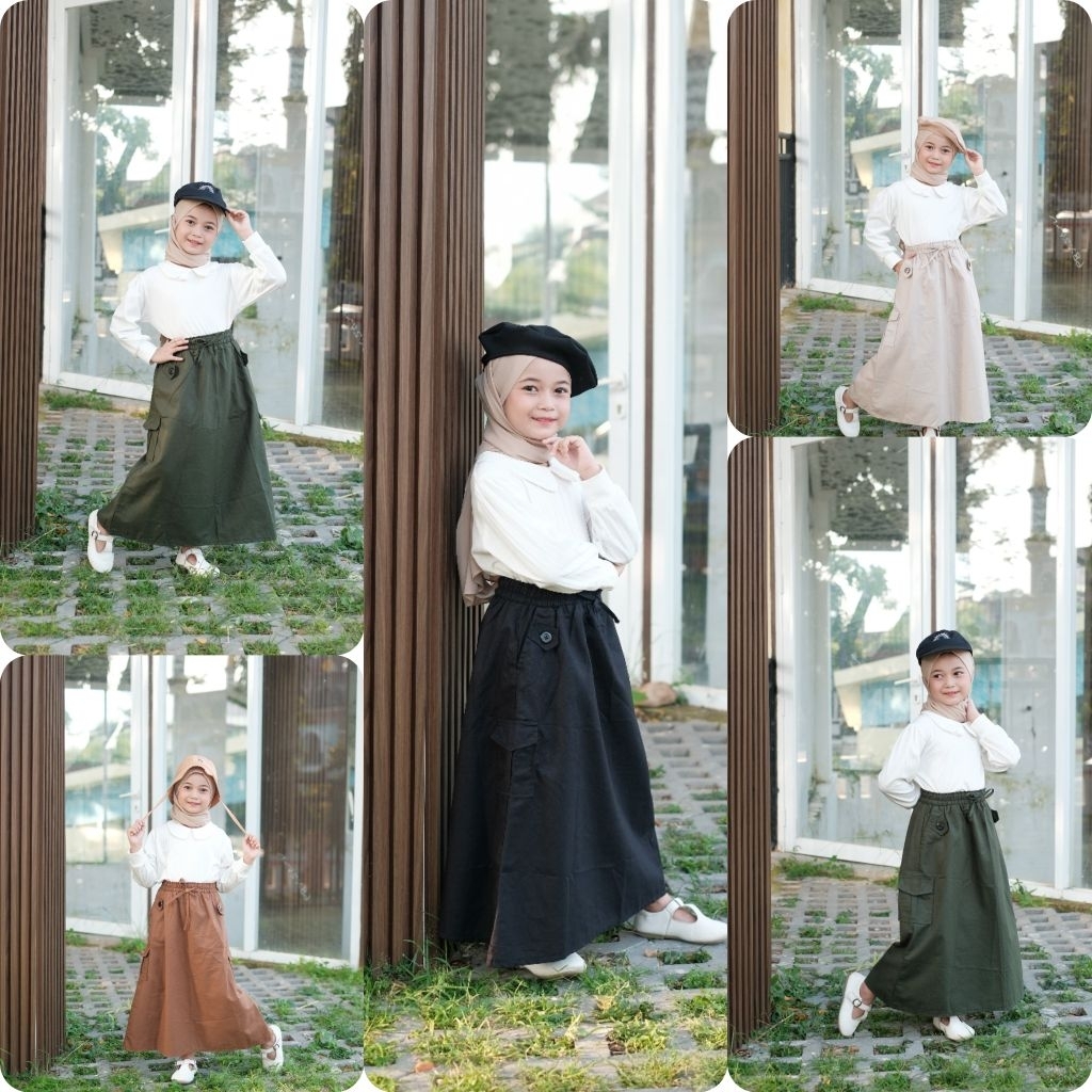 Rok Anak Cargo Perempuan Usia 4 - 6 Tahun Rok Anak Cargo Rok Cargo Anak