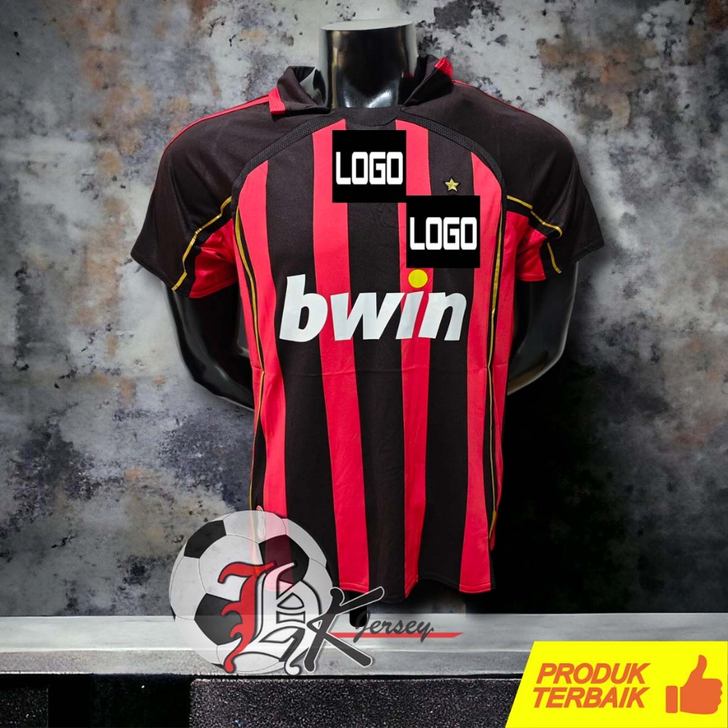JERSEY BOLA RETRO MILAN HOME 2006/2007