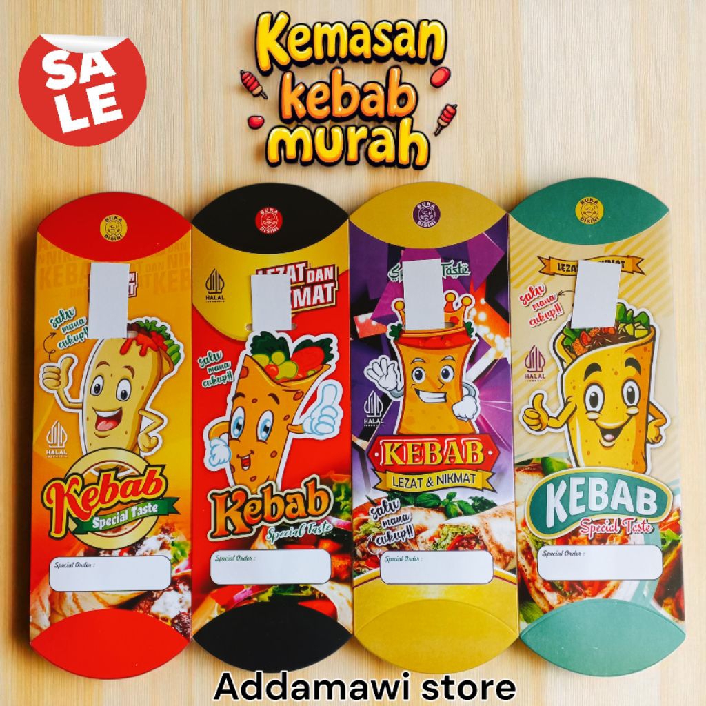 Kemasan Kebab Ivory Putih | bungkus kebabGambar Tebaru | box kebab ivory