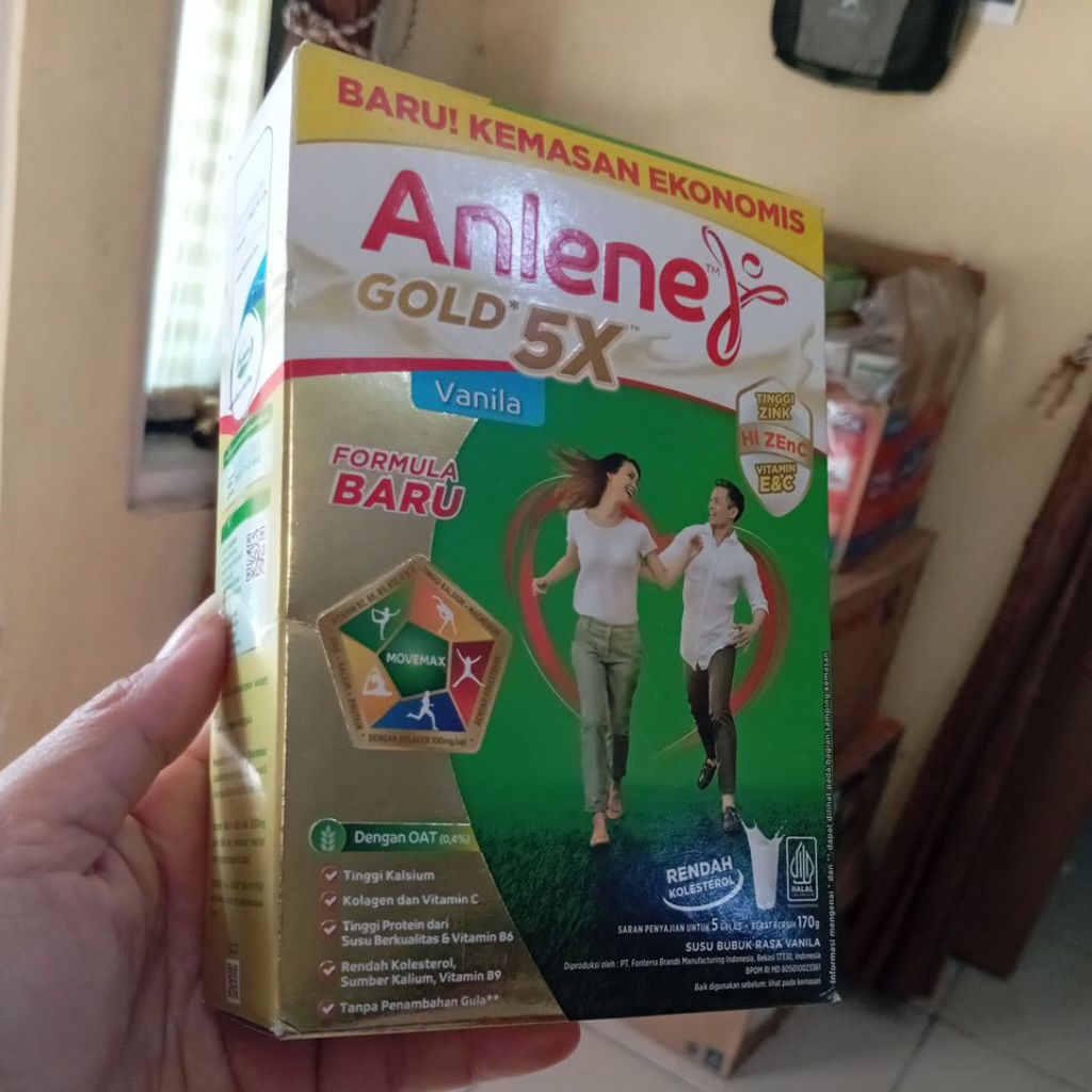 

Anlene Gold 5x Vanilla 170 gr. Susu Bubuk Dewasa- Nutrisi Kesehatan Tulang dan Otot