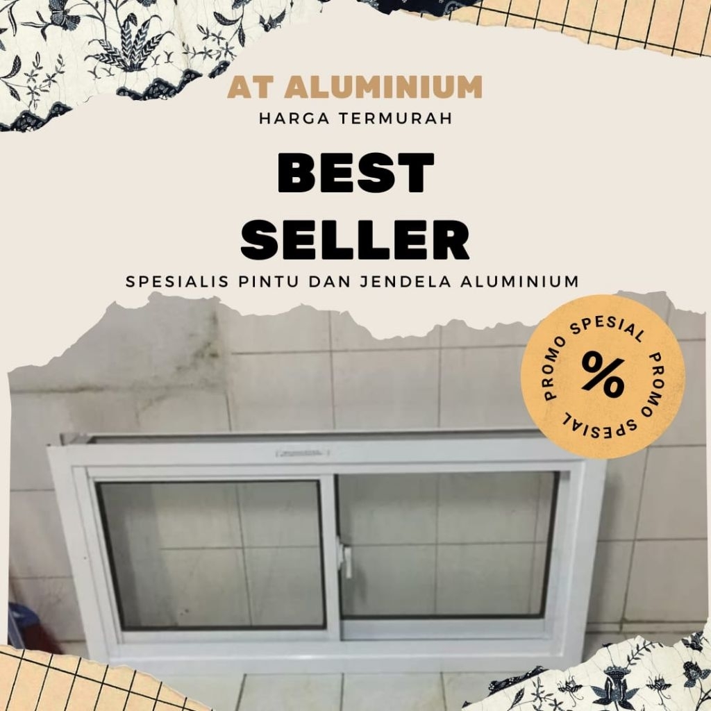 jendela sliding 40x120 aluminium