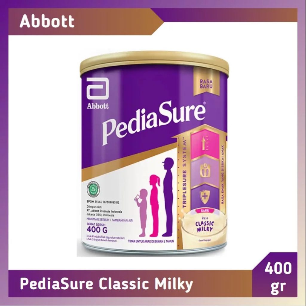 

PediaSure Triplesure Susu Pertumbuhan Anak Classic Milky 400 g