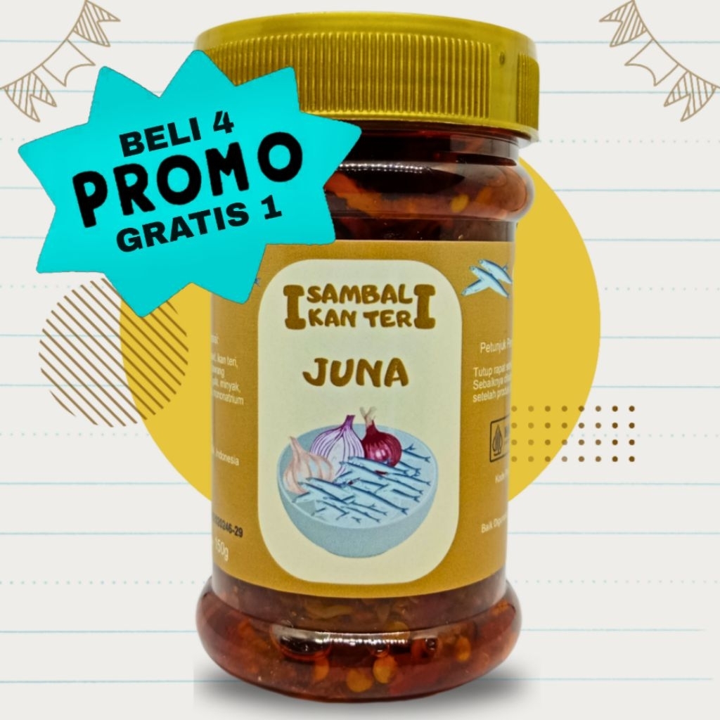 

BELI 4 GRATIS 1 - Sambal Juna Ikan Teri - Sambel Jujur Enak