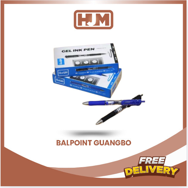

GEL PEN INK GUANGBO 0,5mm HITAM DAN BIRU 1 PAK ISI 12PCS