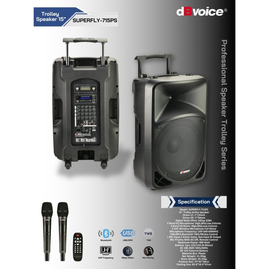 Speaker Portabel 15 inch DBVOICE