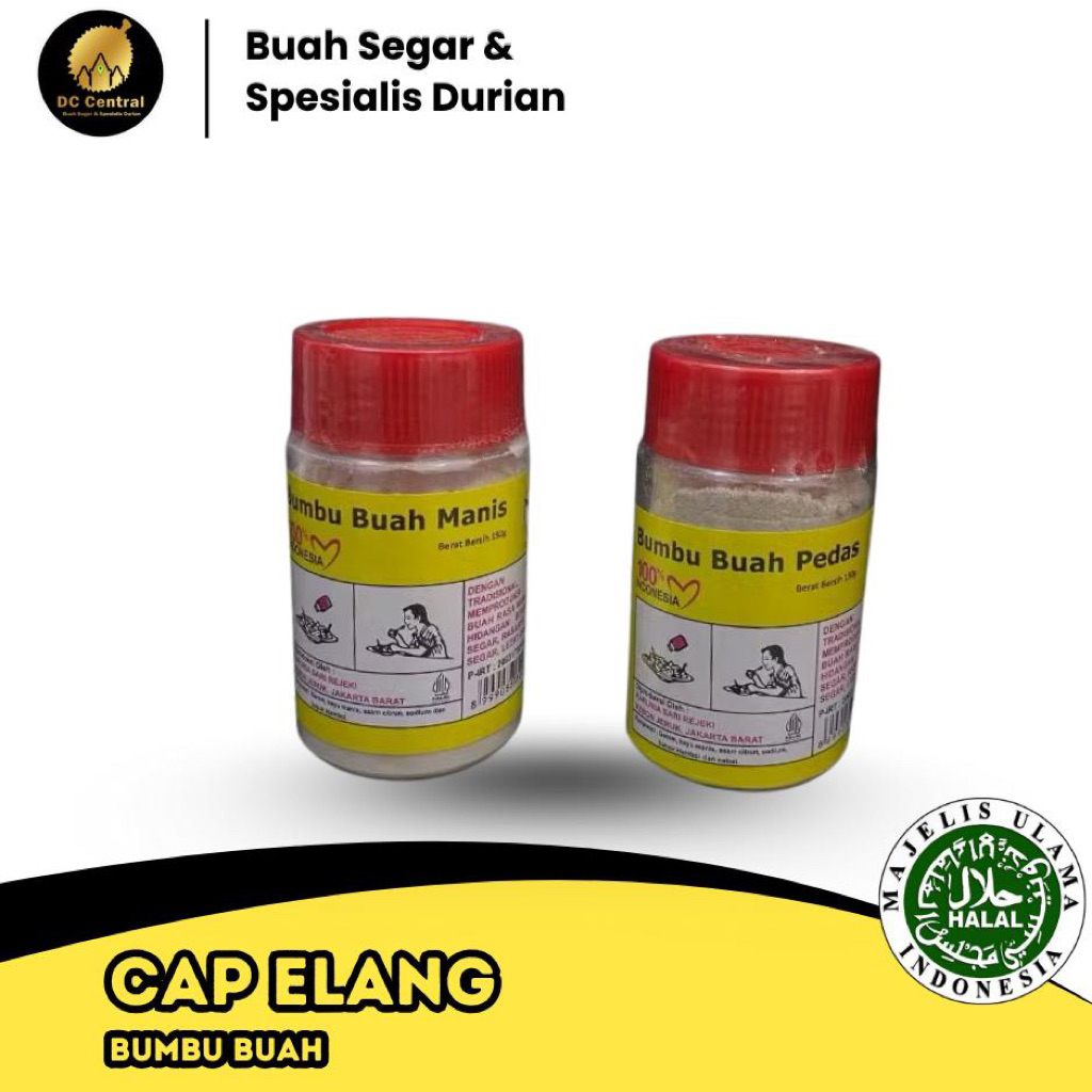 

Bumbu Buah Cap Elang 150gr /Manis/Pedas Botol 150g / Bumbu Rujak