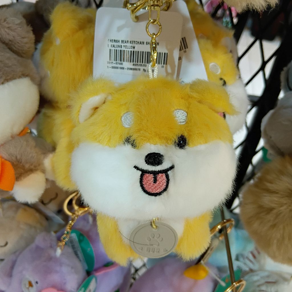 [MGOODS] Gantungan Kunci Anjing Shiba Inu Melet Putih mix Coklat Plushie Plush dog Ganci Lucu Boneka