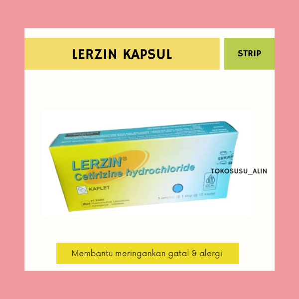 LERZIN STRIP 10 KAPSUL / CETIRIZINE / MERINGANKAN GATAL ALERGI