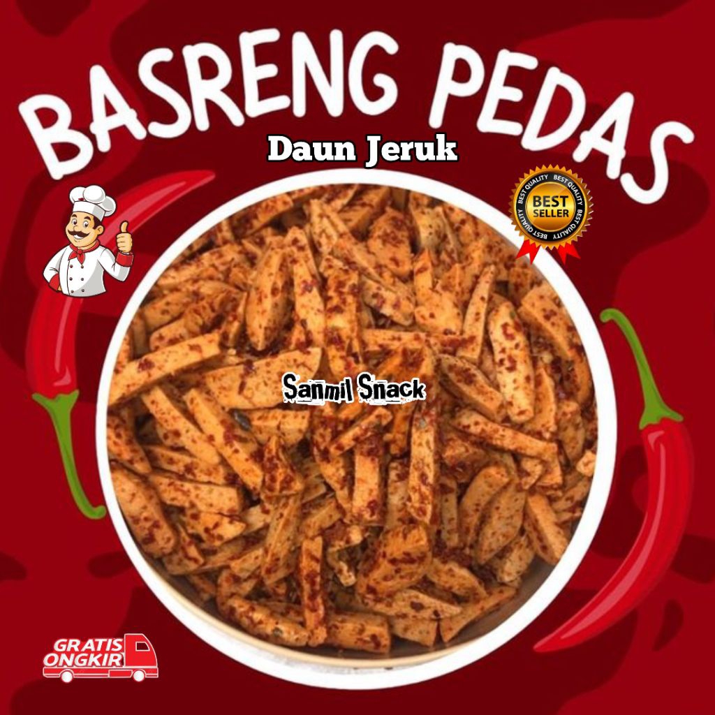 

TERBARU basreng hot pedas daun jeruk 250 gram