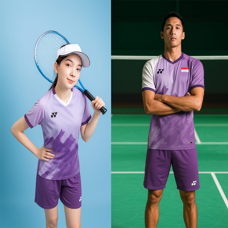 stelan baju badminton Y294 / baju stelan badminton dewasa / baju dan celana badminton