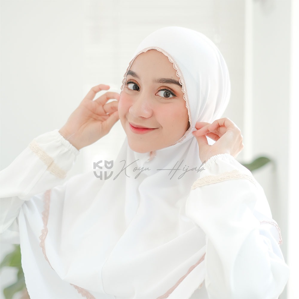 Koyu Hijab Instan Bergo Queen Lace