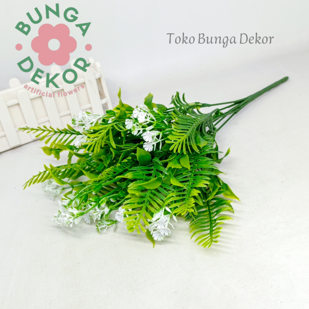 Rumput Sikas Cabang 7/ Bunga Buket Baby Breath Gypso Pikok Dekorasi Pelaminan wedding no