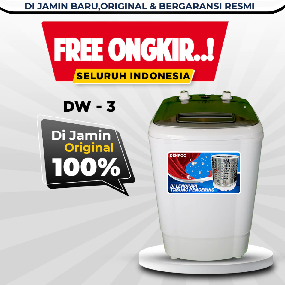 Mesin Cuci Portable Mesin Cuci Mini 4,5 Kg Denpoo DW 3 Dan Mengeringkan