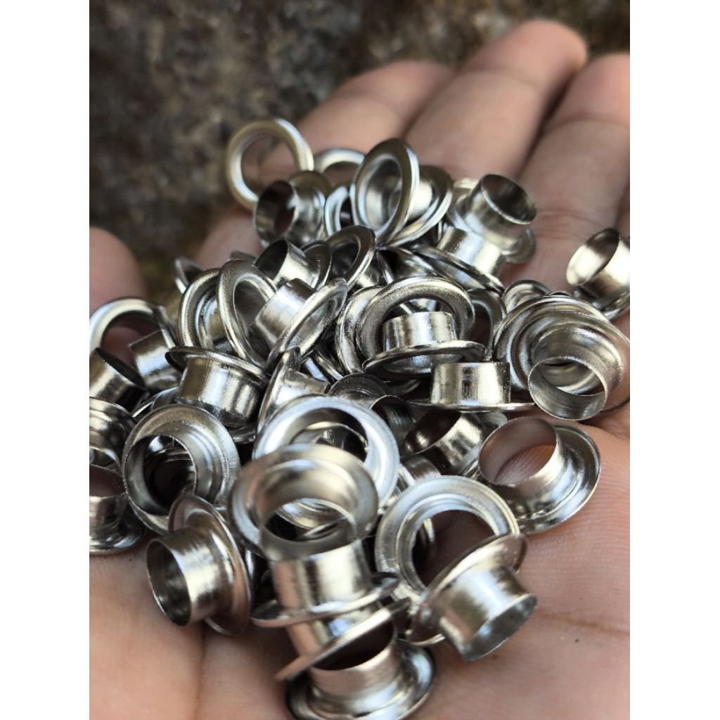 ring pipa rokok stainles warna putih anti karat ukuran 8mm isi 10pcs