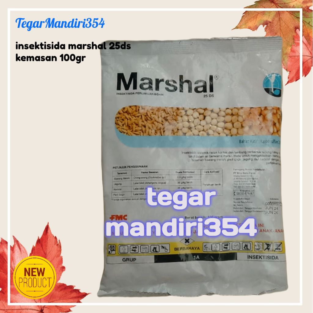 Insektisida marshal 25ds 100gr marsal ds 100gr perlakuan benih marsal marshal 100gr
