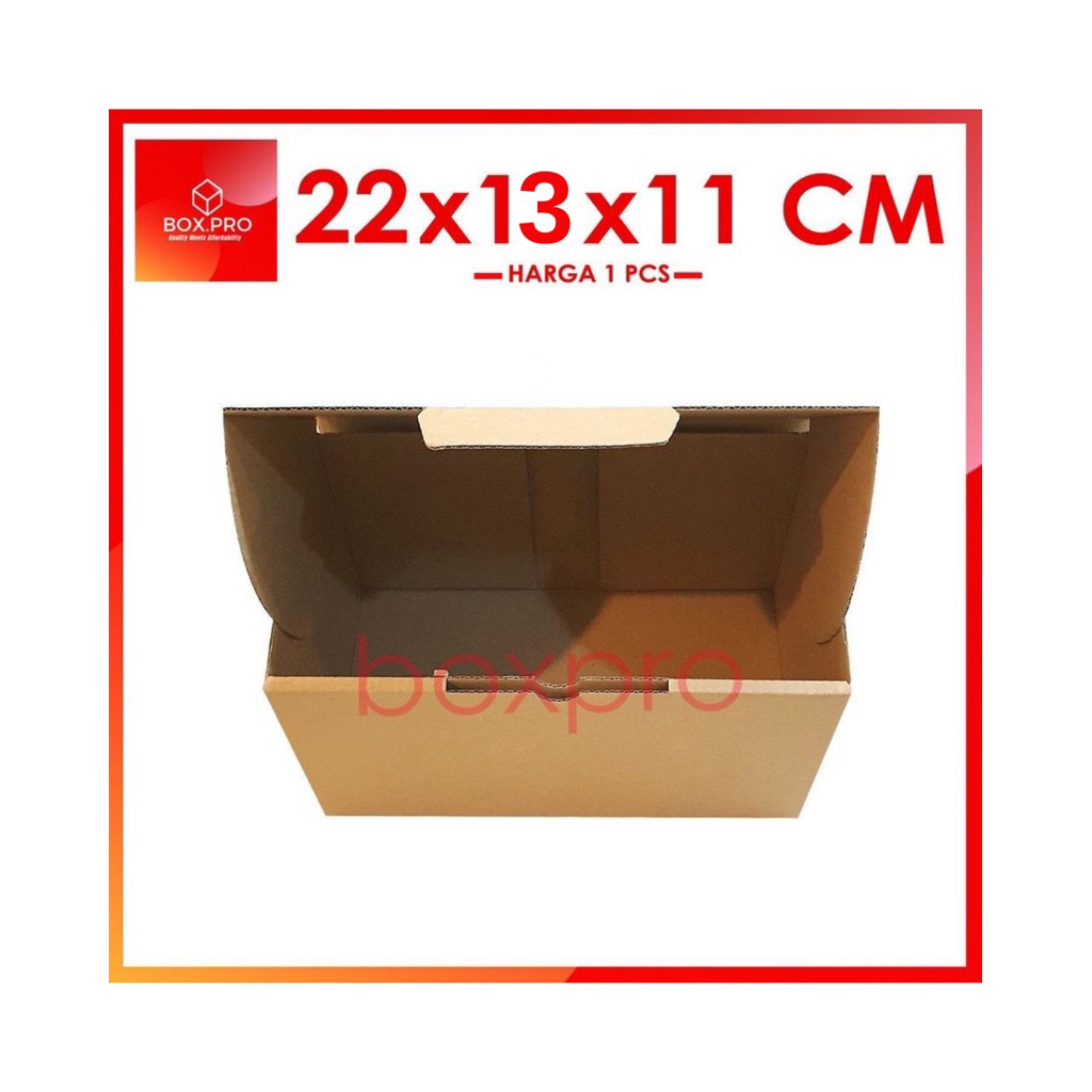 

Kardus Dus uk 22x13x11 cm ( ECER) Die Cut Box Kotak Packing Aksesoris Baju Makanan toples kue