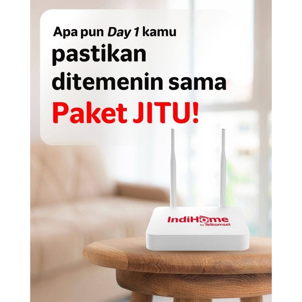 WIFI TELKOMSEL INDIHOME JITU MODEM PLUG & PLAY/KUOTA 50GB/100GB/TANPA RIBET