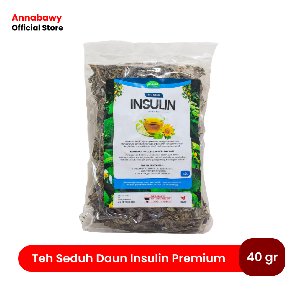 

Teh Daun Insulin Pilihan Isi 40gr / Teh Herbal Diabetes 100% Alami & Organik Tanpa Campuran