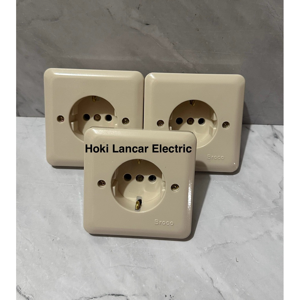 IB STOP KONTAK ARDE BROCO 5511U NEW GEE TANAM TEMBOK SOCKET OUTLET / BROCO STOP KONTAK ARDE 5511U