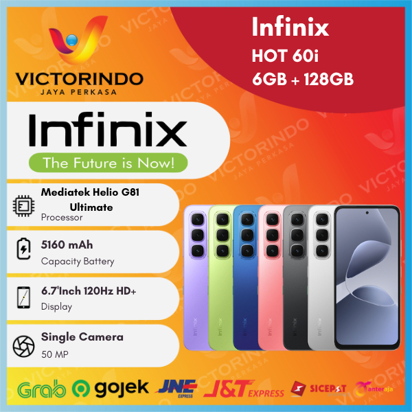Infinix HOT 60i NFC 4G ( Ram 6GB + Rom 128GB ) Garansi Resmi