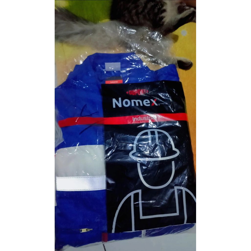 Coverall/Wearpack Dupont Nomex Biru Size L IIIA Flemings