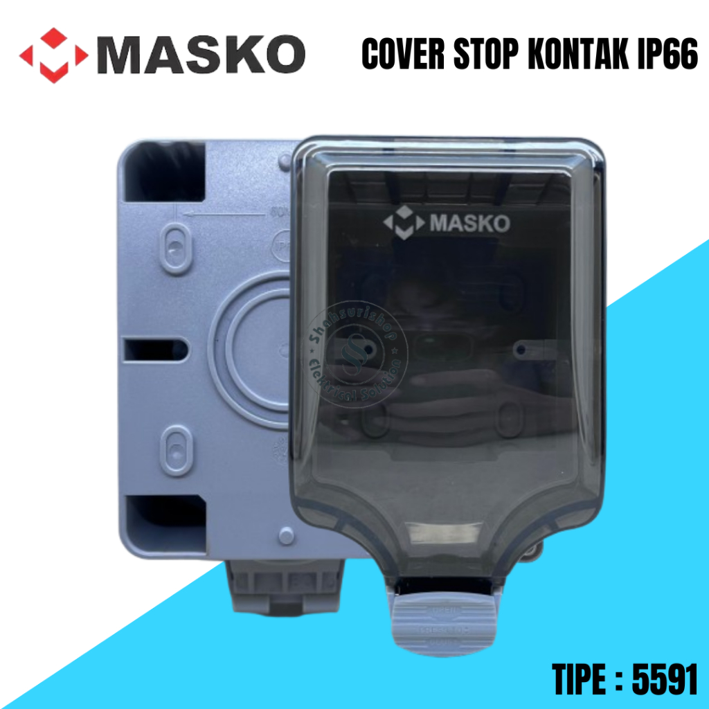 MASKO PELINDUNG STOP KONTAK UNTUK OUTDOOR TIPE 5591 WATERPROOF ANTI AIR MASKO COVER STOP KONTAK IP 6