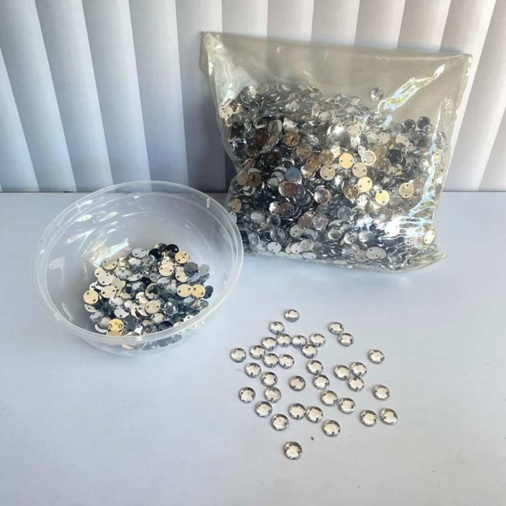 PART 2 [50 Gram] Manik Manik Mote Piringan/Payet Piringan 8mm