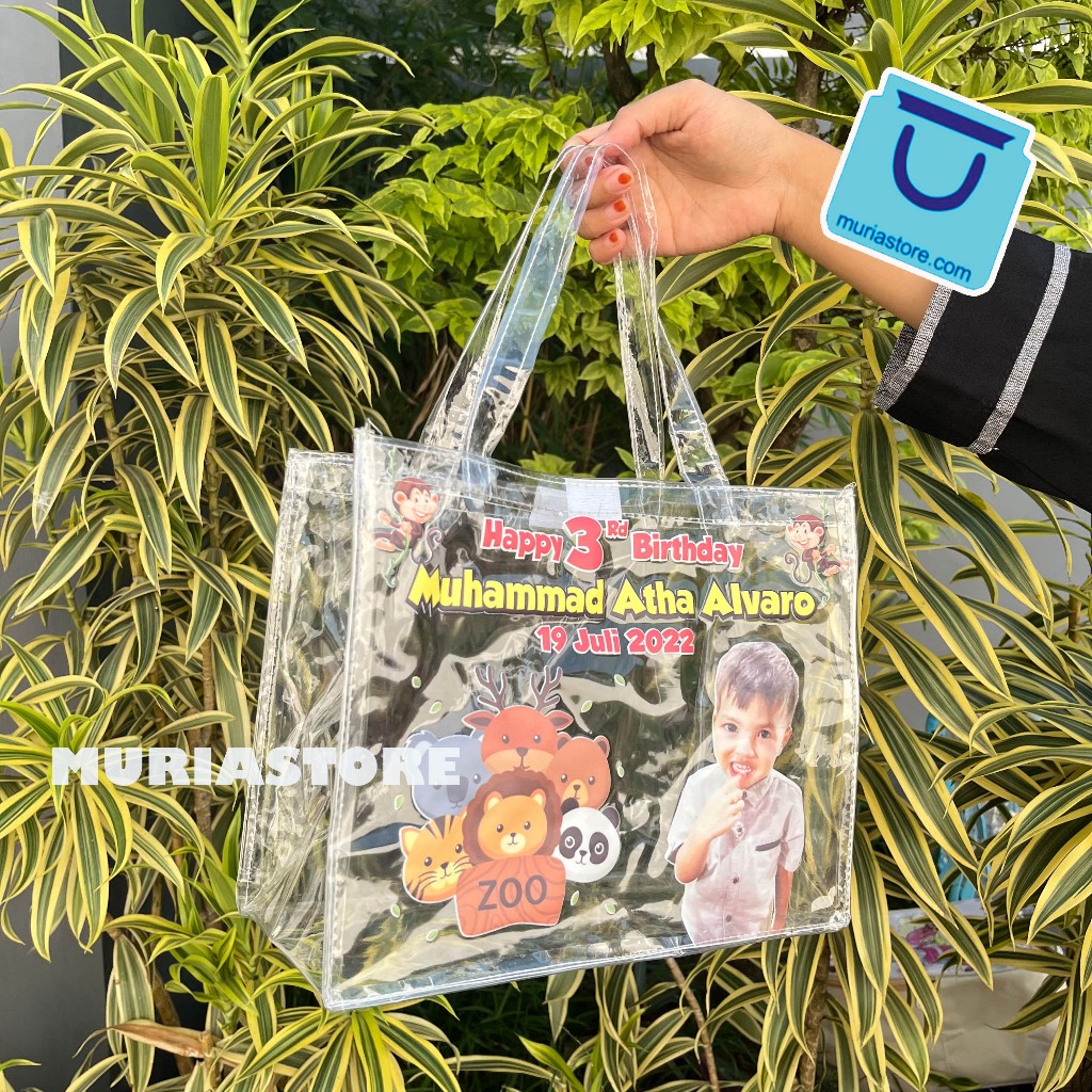 

TAS HAMPERS ULTAH MIKA CETAK UV FREE CUSTOM DESAIN - GOODIE BAG BINGKISAN SNACK ULANG TAHUN ANAK