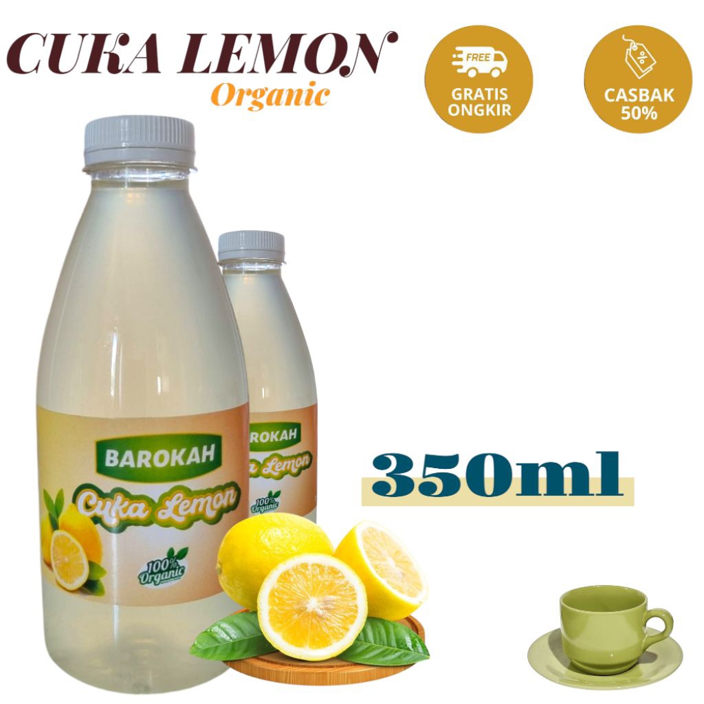 

Cuka Lemon Asli Segar Berkualitas Tinggi 100% Original Premium Isi @ 350ml