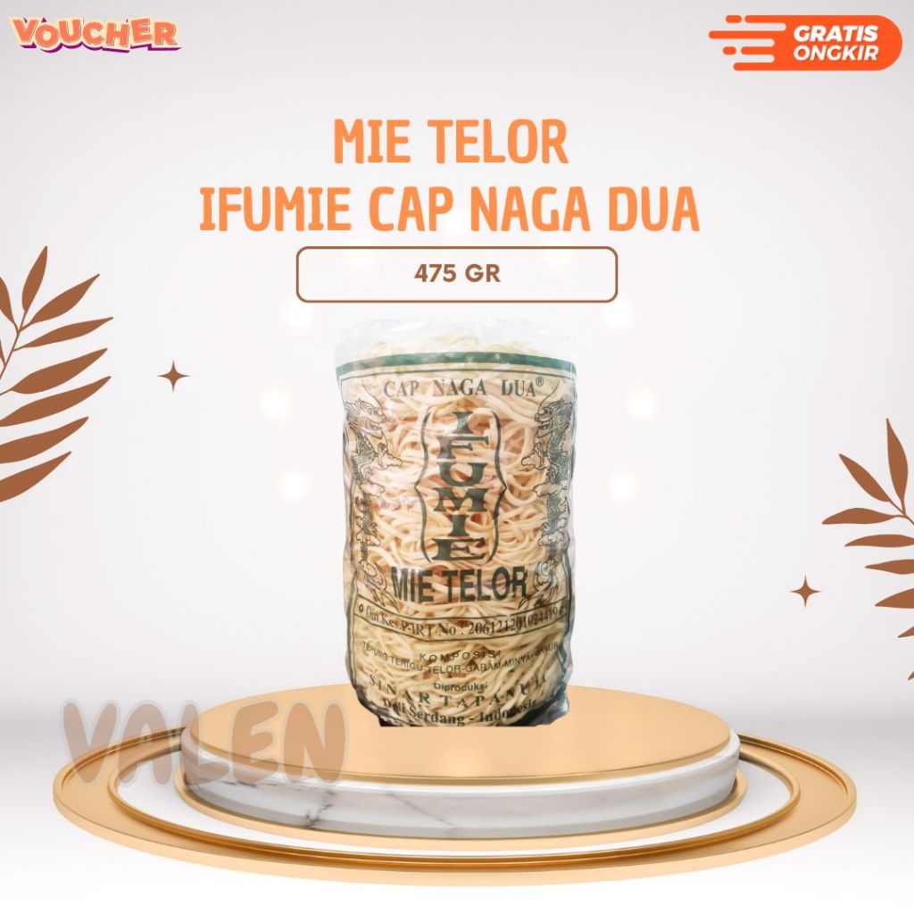 

Bahan Mentah - Mie Telor Spesial - IFUMIE CAP NAGA DUA 475gr - HALAL