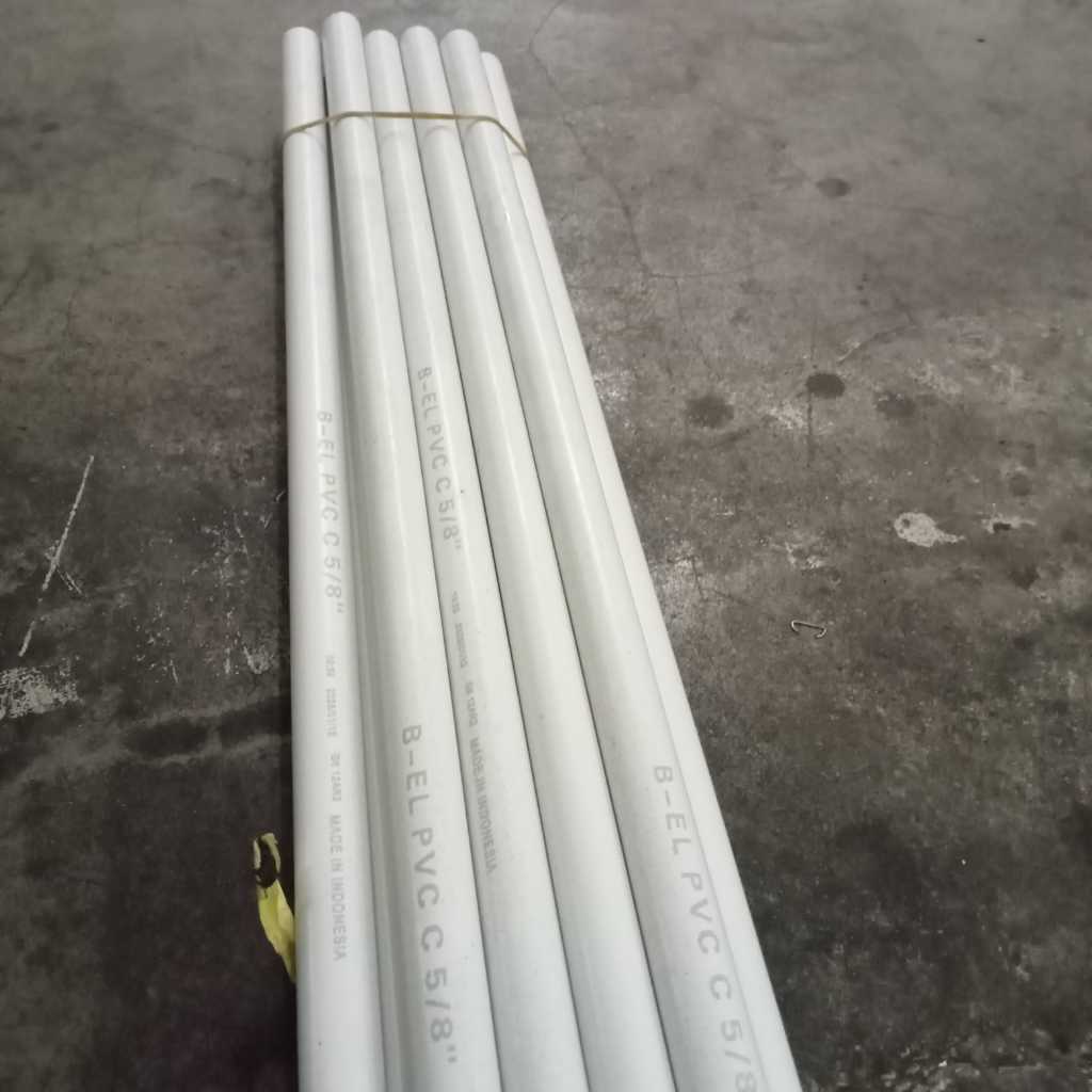 Pipa Kabel Listrik 5/8" Putih B-EL Paralon Conduit Galvin 17mm Panjang 1 Meter