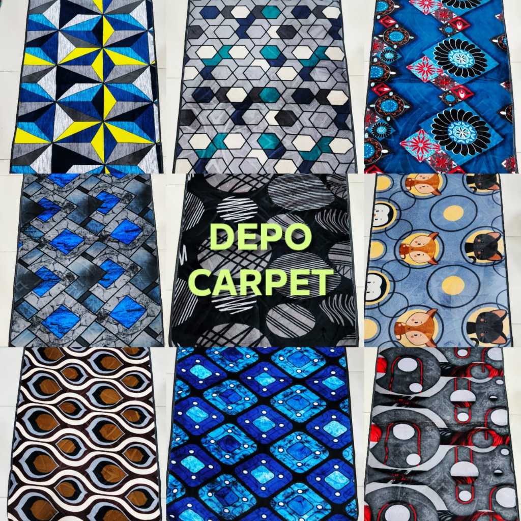 ENDLESS LOVE 95x150 Karpet Busa Malaysia Extra Tebal 23mm ukuran Kecil Bawah Meja 0,95x1,50 meter