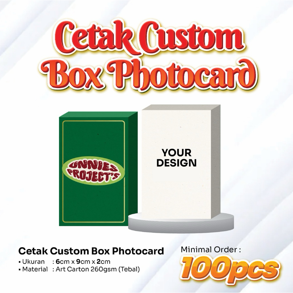

CUSTOM PACKAGING BOX FOR PHOTOCARD BY UNNIES