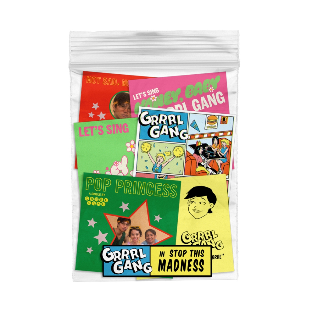 Grrrl Gang-Sticker Pack | Stiker Band | Band Lokal Pop Punk Band Indie | Stiker Helm | Sticker vinyl