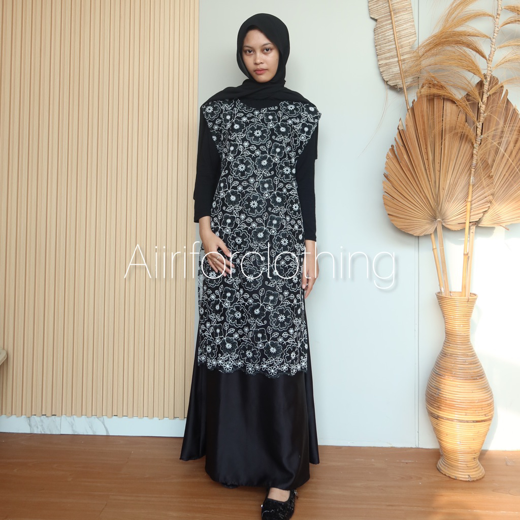 aiiri long outer zahra/vest wanita/vest brokat/vest brokat kondangan/vest tulle/outer brokat kondang