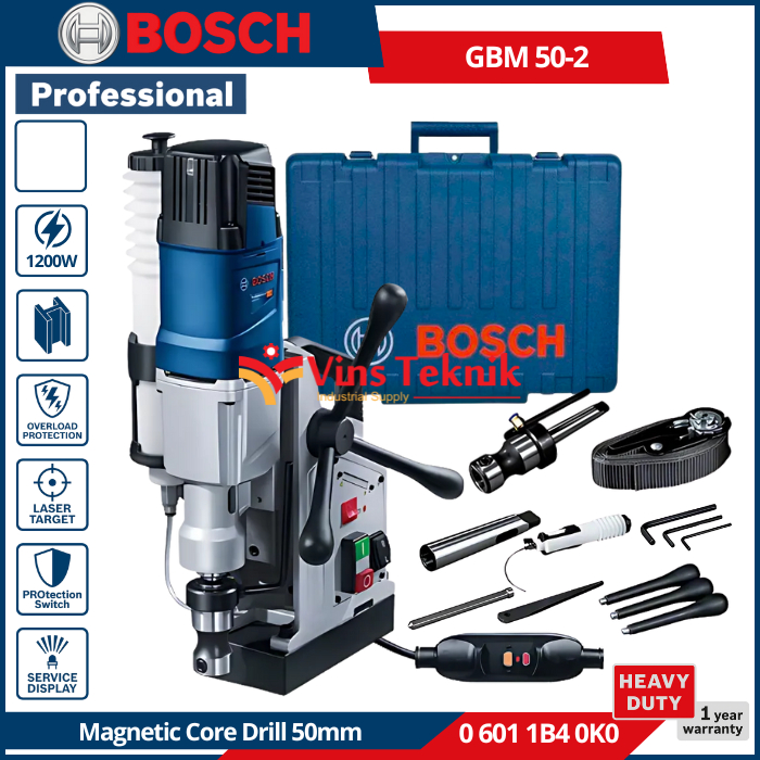 Magnetic Drill Mesin Bor Magnet 50mm Bosch GBM 50-2