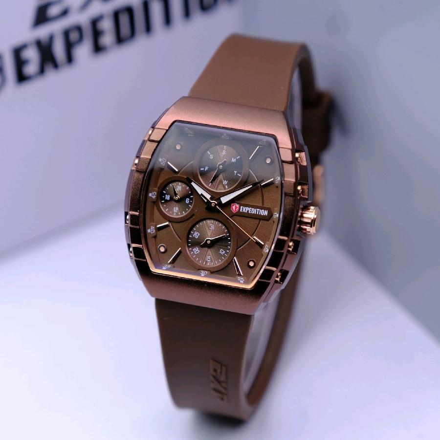 Jam Tangan Wanita Expedition E6782 / EXP 6782 Original Garansi Resmi 1 Tahun - Tali Rubber