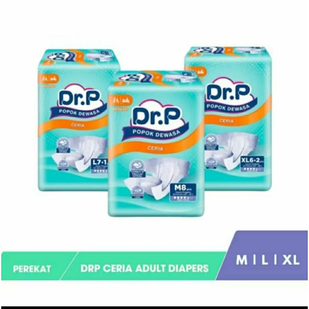 DR.P CERIA ADULT DIAPERS M8//  L7+1//  XL6+2