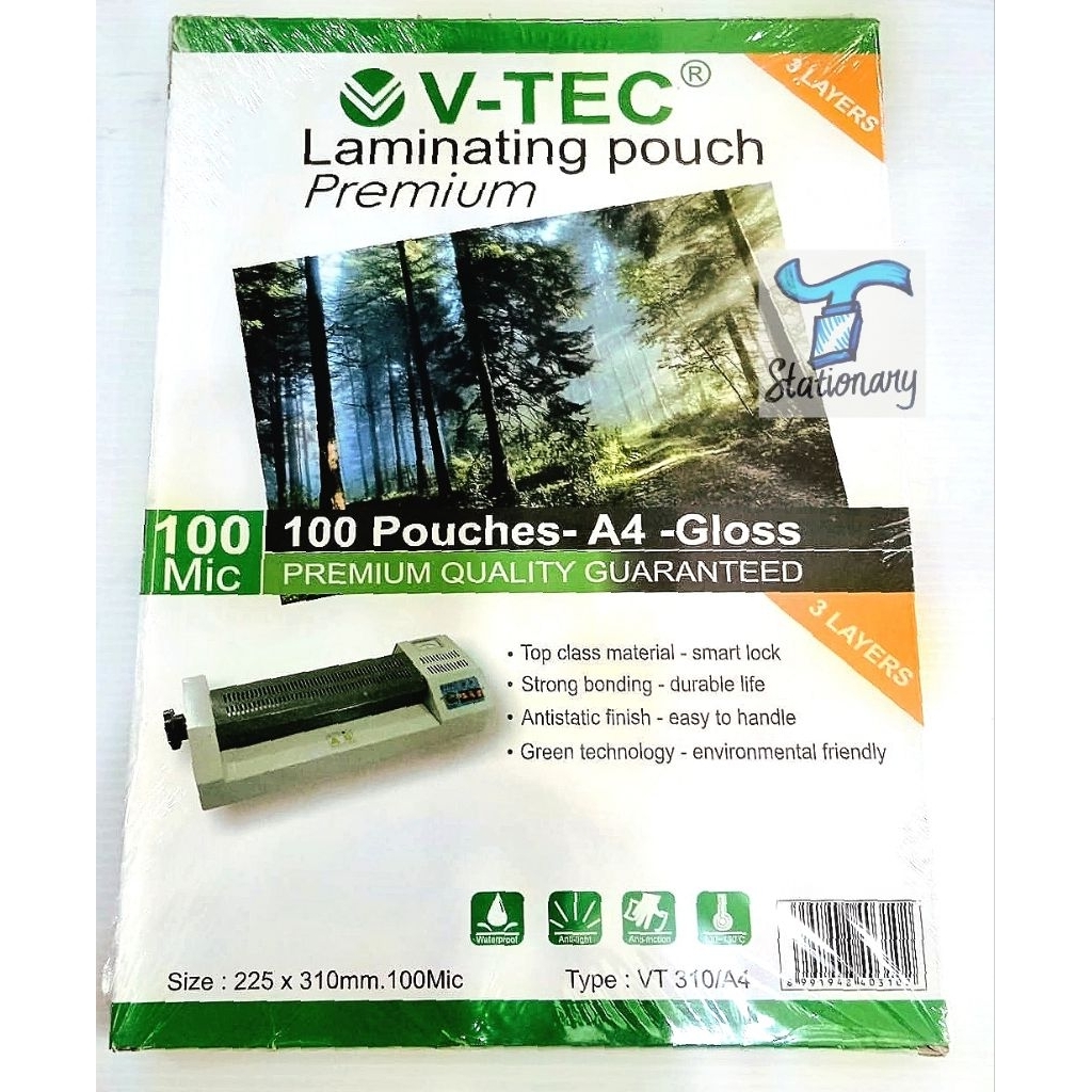 

Plastik Laminating VTec Glossy A4.