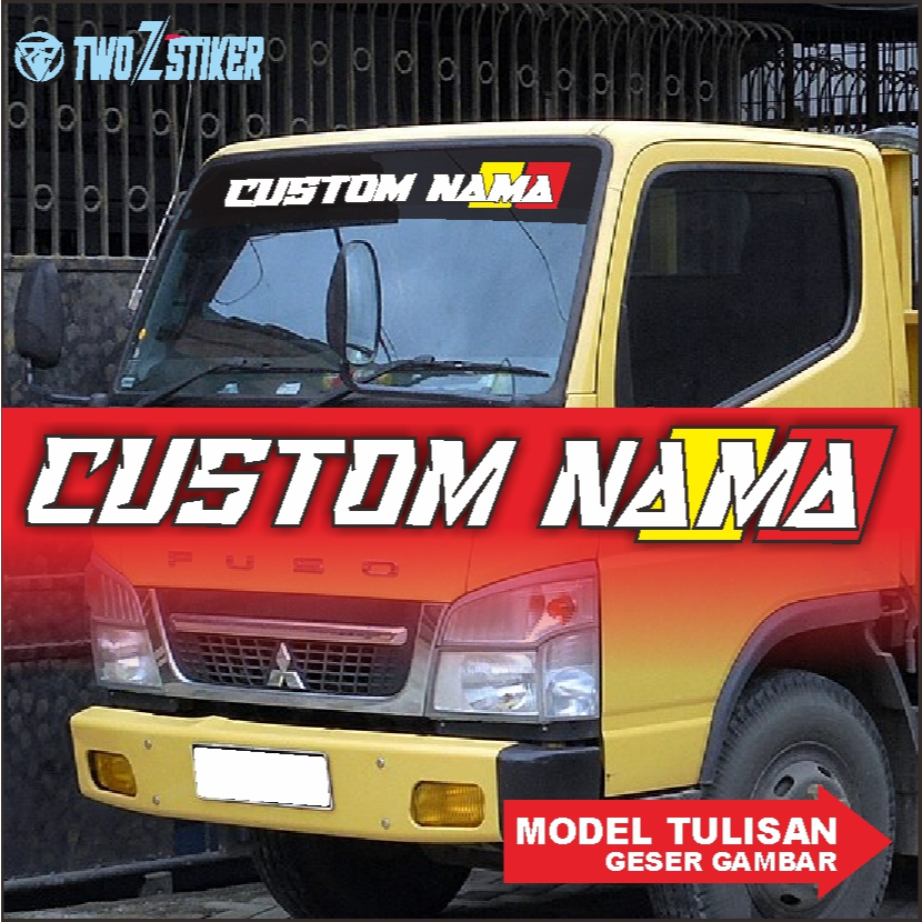 Stiker Cutiing / Stiker Kaca Truk Custom / Stiker Kaca Depan Canter Elf Ragasa Hino Umplong Terlaris