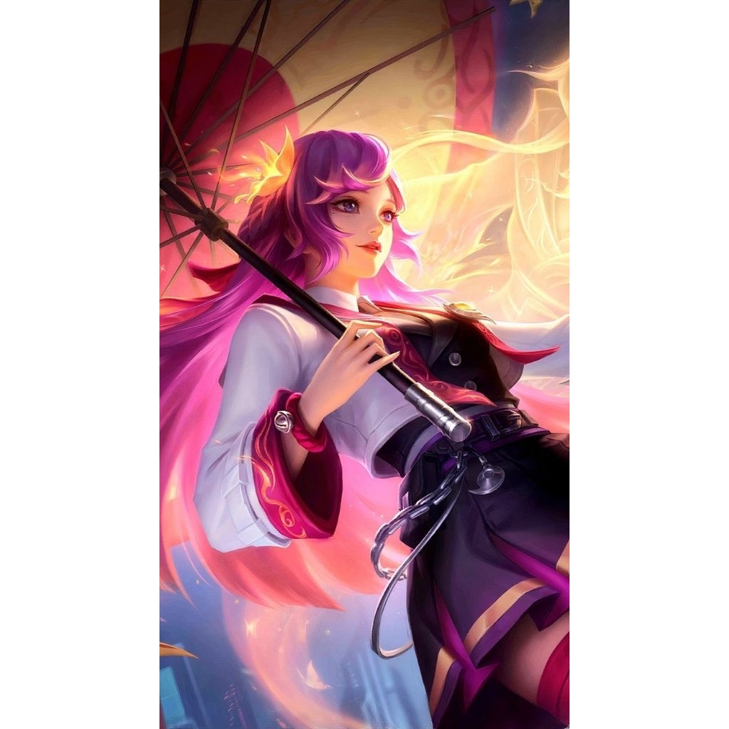 Fullset Costume Wig Kagura Exorcist Mobile Legends Cosplay