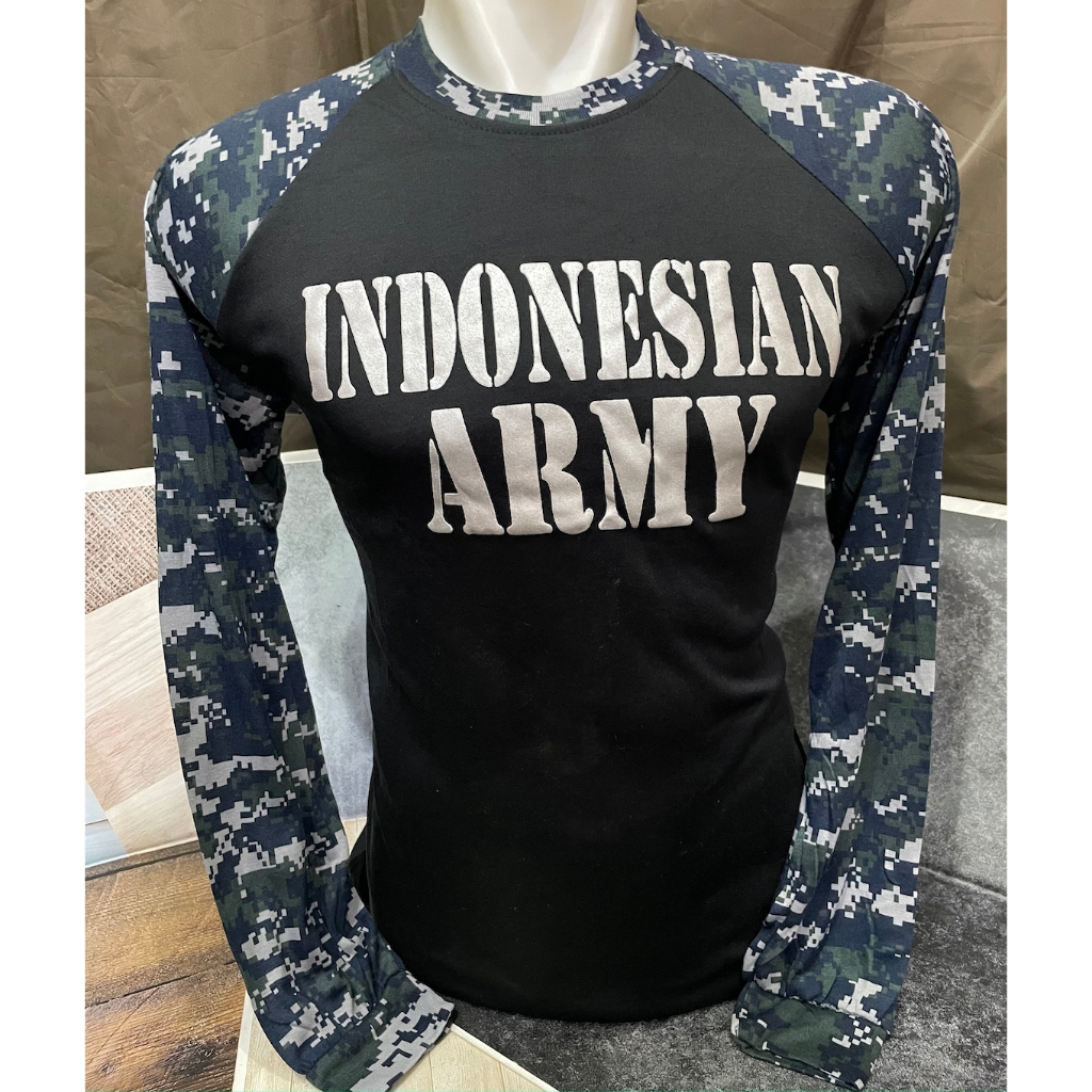 Kaos Raglan Loreng Navy Seals Indonesian Army - Kaos Tactical - Kaos Navy Seals - Kaos Indonesian Ar