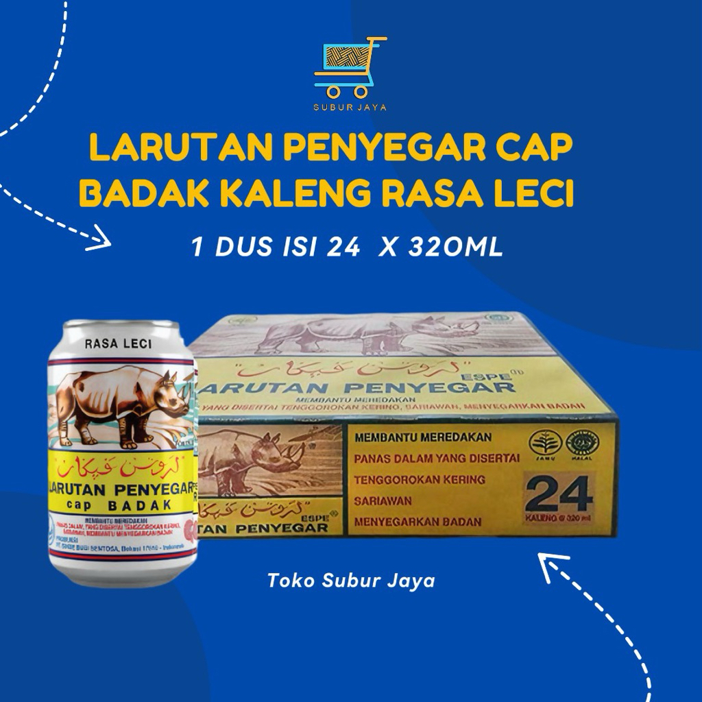 

LARUTAN BADAK KALENG 320ML LECI STRAWBERRY JERUK JAMBU ANGGUR 1 DUS 24 PCS MINUMAN KALENG JAMU