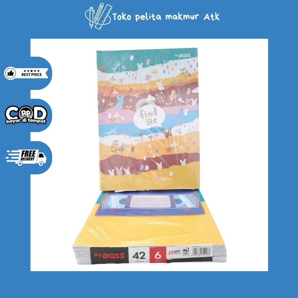 

BUKU TULIS BIG BOSS MOTIF 42 LEMBAR (1 pack isi 6)