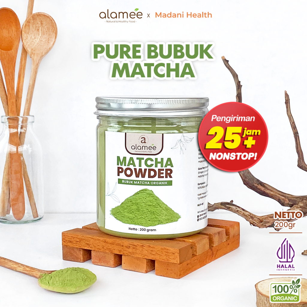 

ALAMEE Matcha Powder Minuman Teh Matcha Pure PREMIUM Matcha Tea Powder Tanpa Campuran Gula 200gr