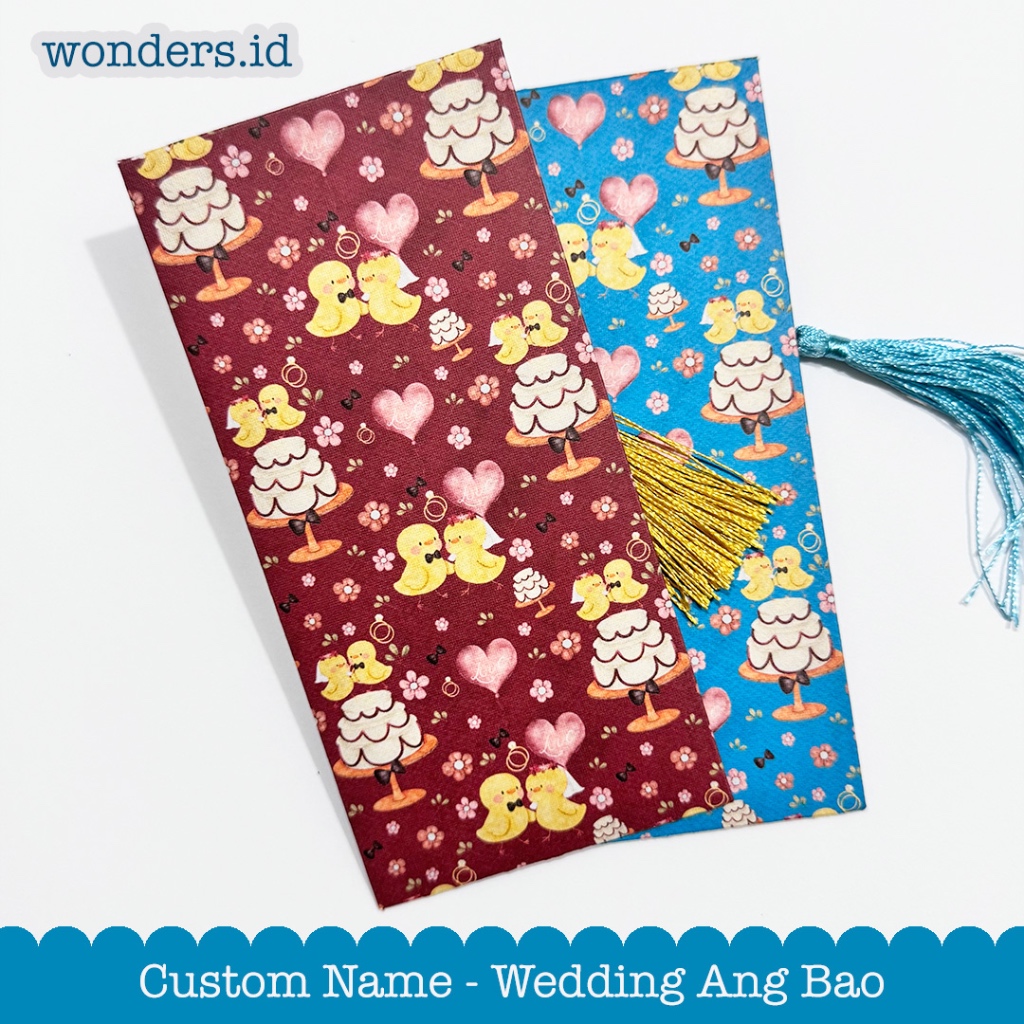 

Angpao Pernikahan Lucu – Custom Nama | Fancy Paper + Tassel