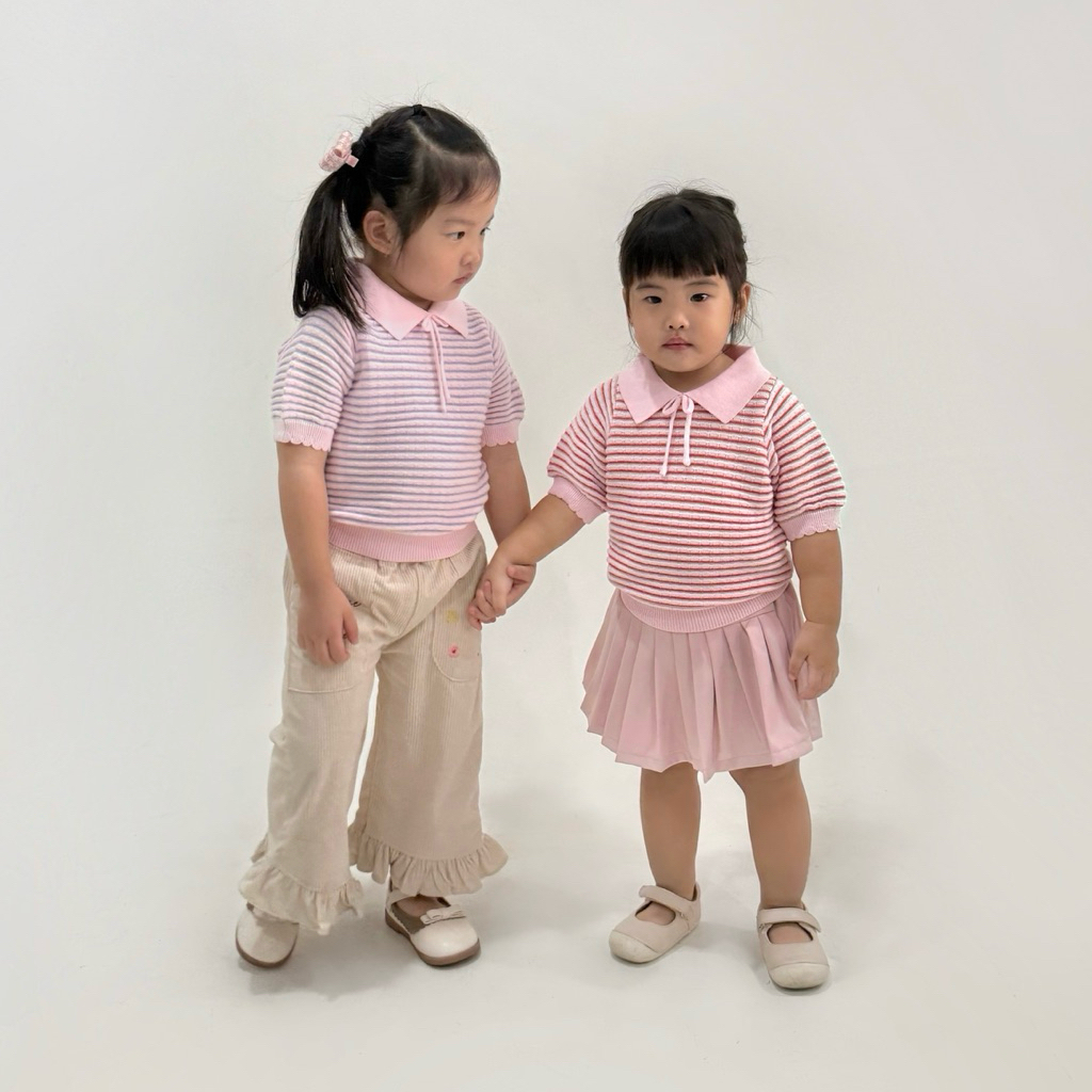 KIDDIEPODS - Lila knit Top / Baju rajut anak perempuan / Blouse Anak perempuan / Atasan anak perempu