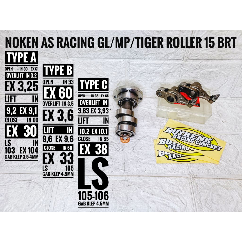 NOKEN AS RACING GL MP TIGER CAM ROLLER 15 BRT~BOYRENK