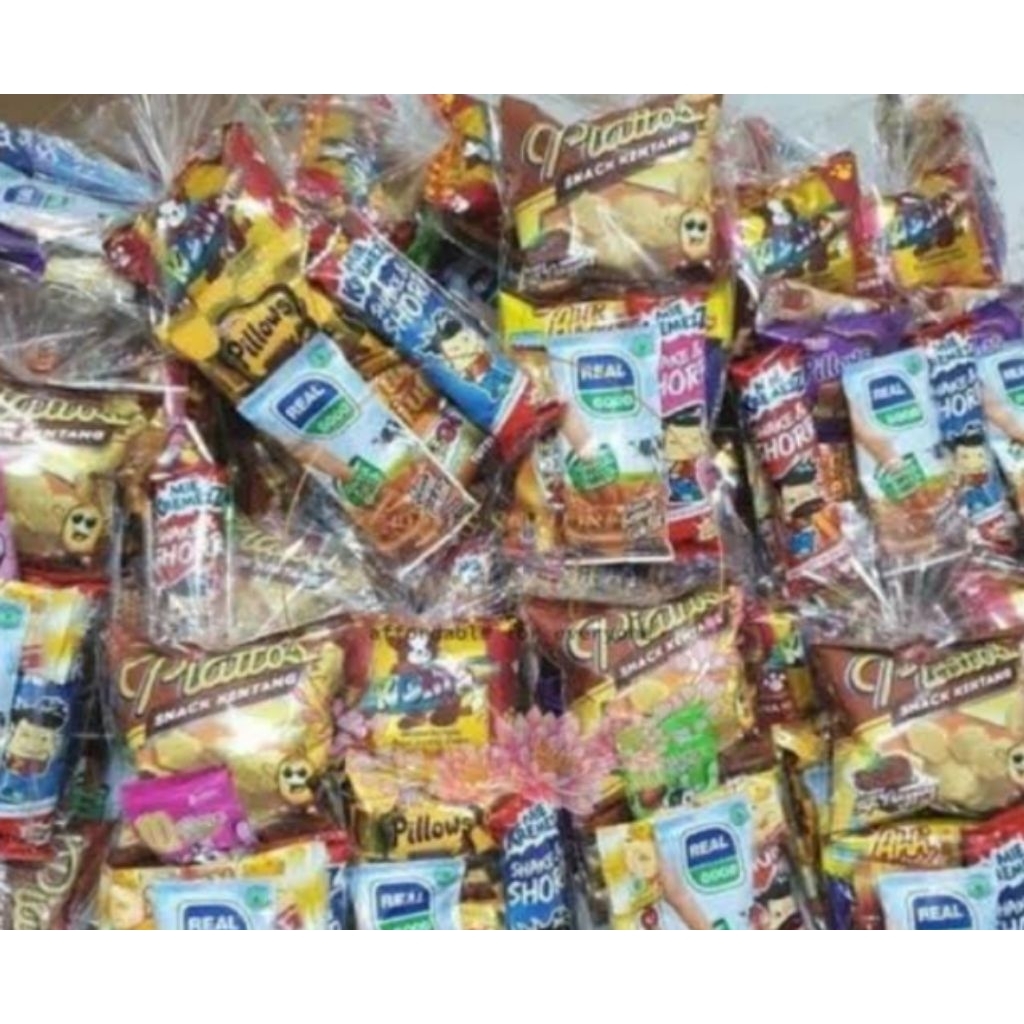 

Snack Gift, Ultah, Acara, Syukuran, Hampers Bisa Request warna snack