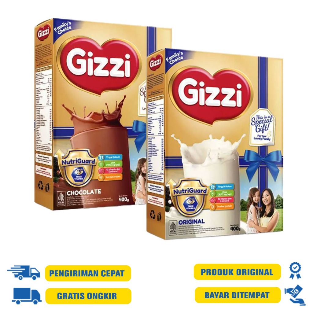 

Gizzi Powder Milk Box 400 G.R - Original | Cokelat